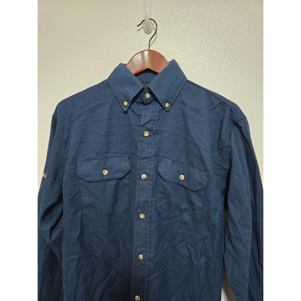 Drifire Mens Work Shirt Navy Blue FR Flame Resistant TECGEN SELECT CAT 2 Size SM - Picture 5 of 8